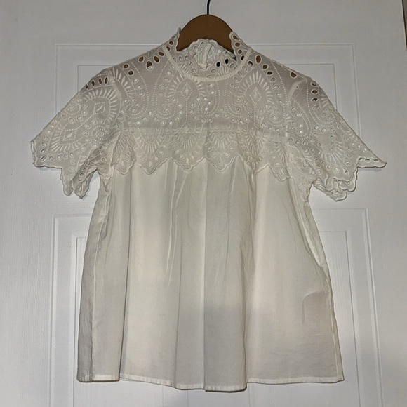 Gorgeous HighNeck White Top - Picture 3 of 7